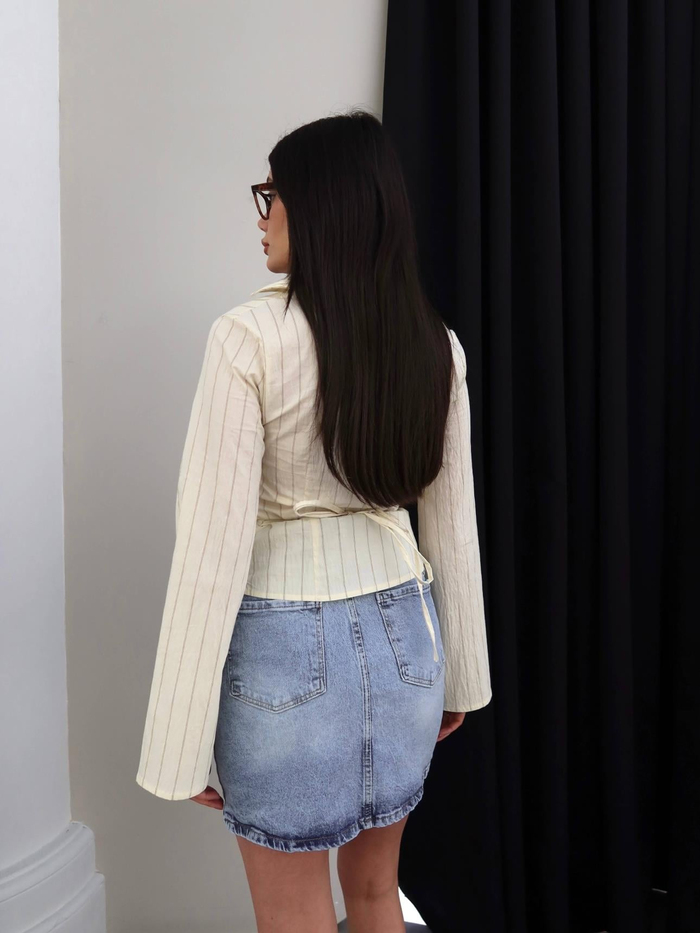 Cepli Denim Mini Etek