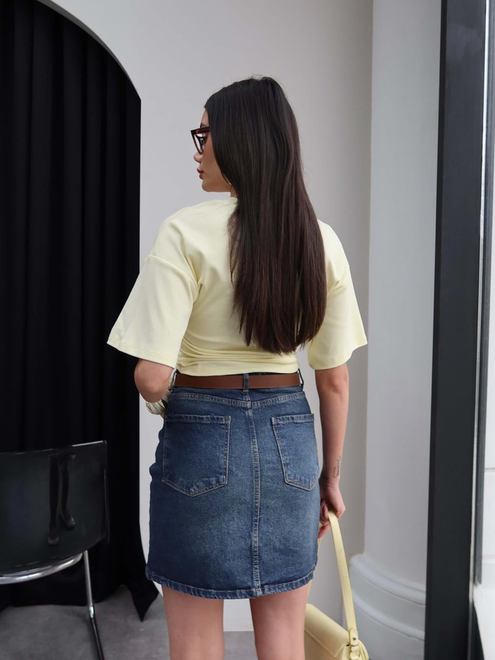 Cepli Denim Mini Etek