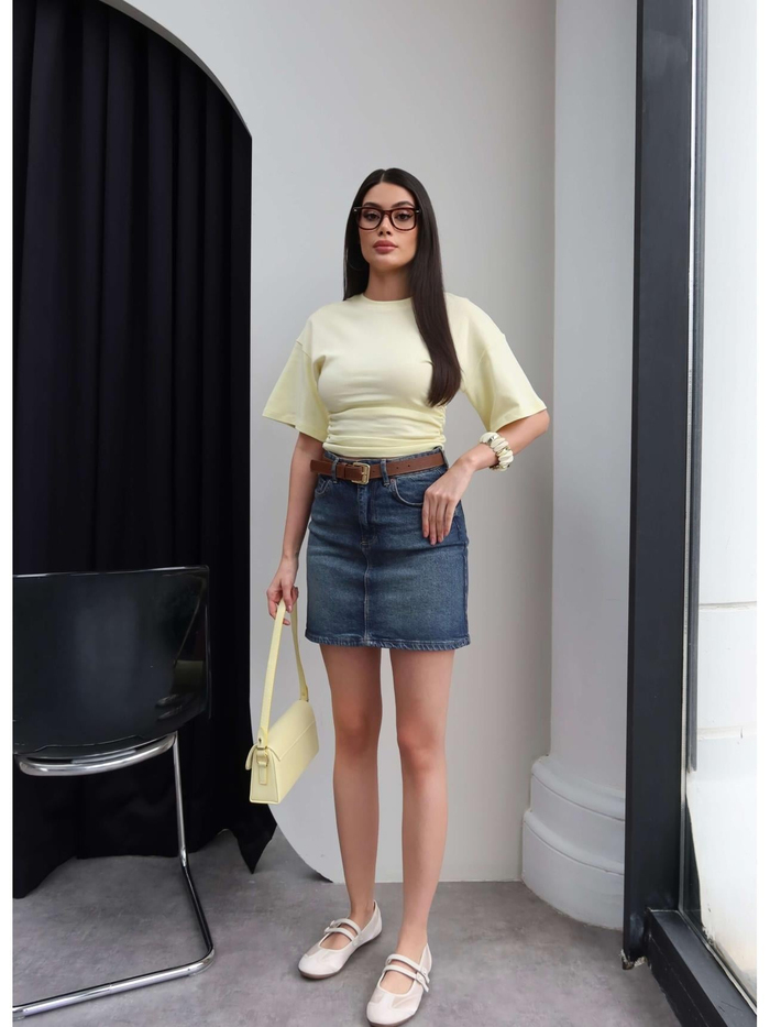 Cepli Denim Mini Etek