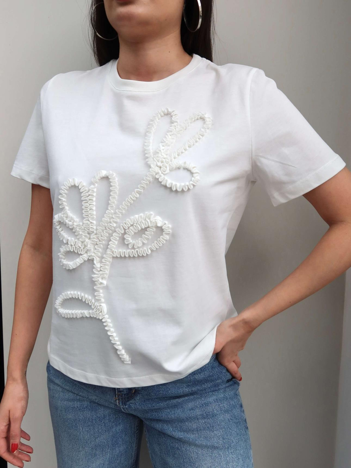 Çiçek Desen Tshirt