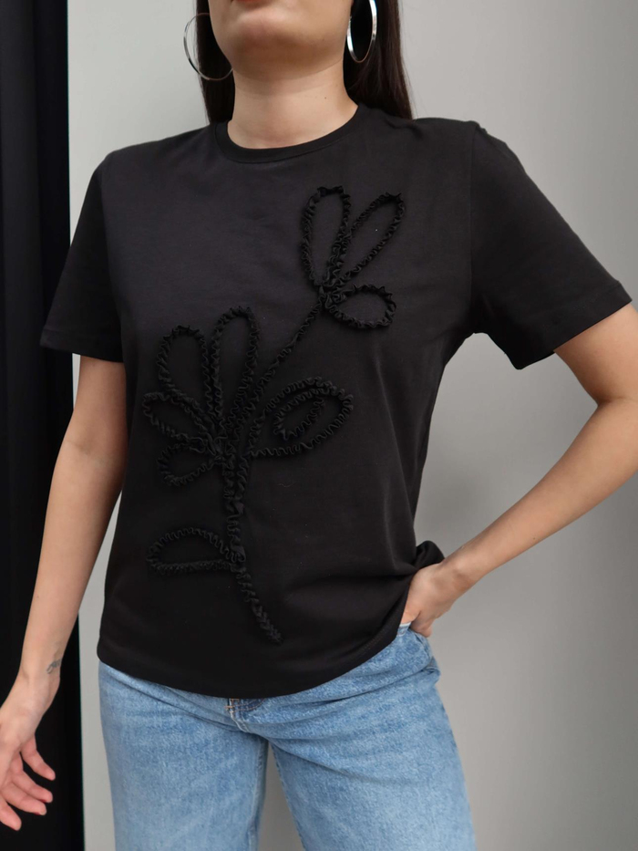 Çiçek Desen Tshirt