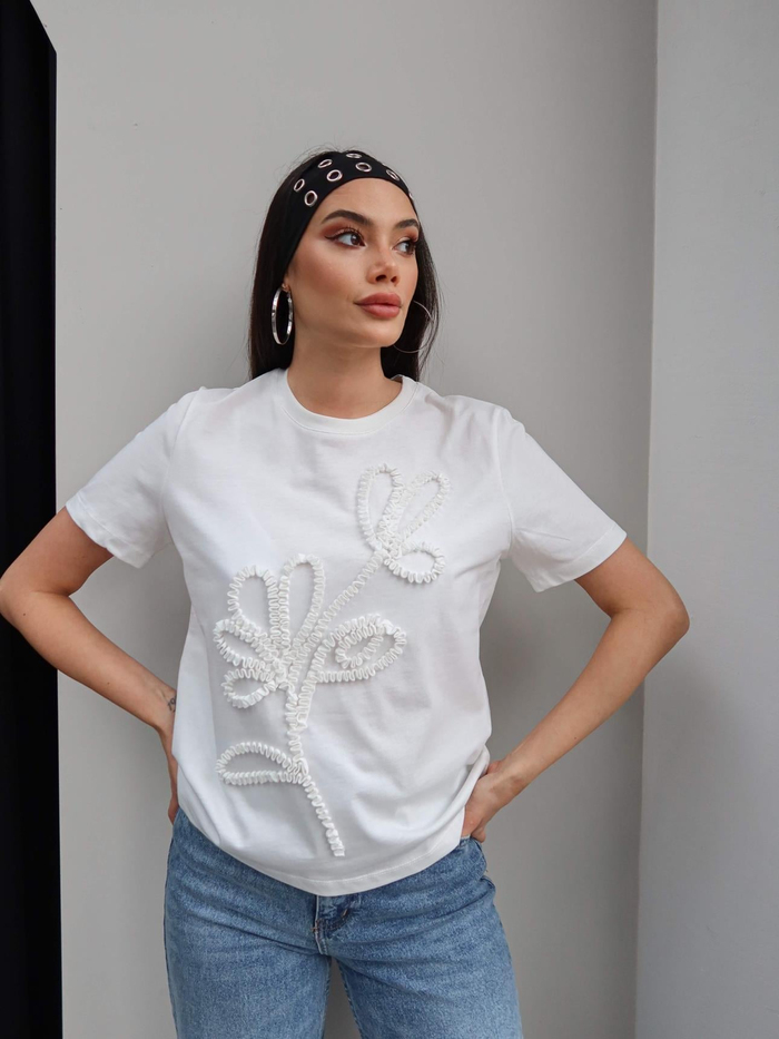 Çiçek Desen Tshirt