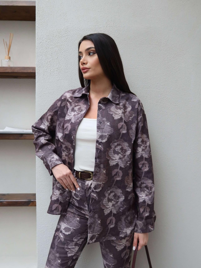 Çiçek Desenli Gömlek