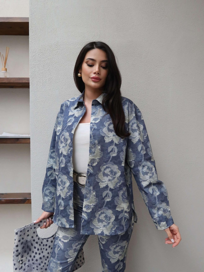 Çiçek Desenli Gömlek