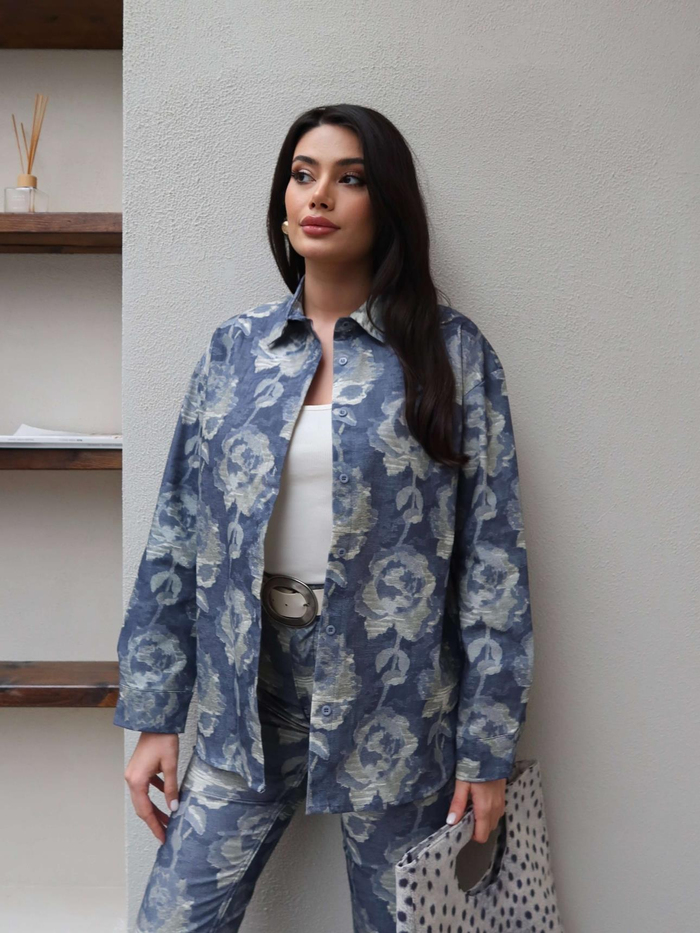 Çiçek Desenli Gömlek