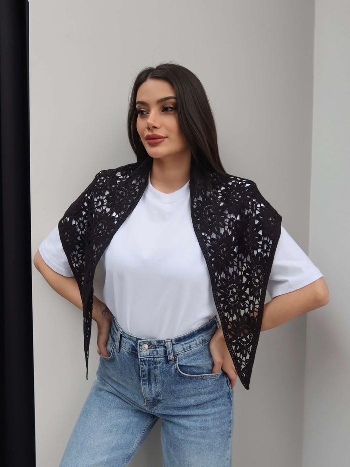 Çiçek Örme Şal