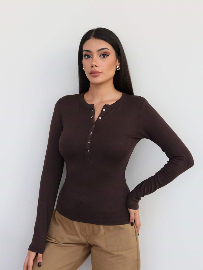 Çıtçıtlı Modal Bluz