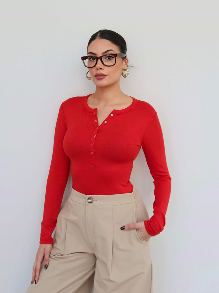 Çıtçıtlı Modal Bluz