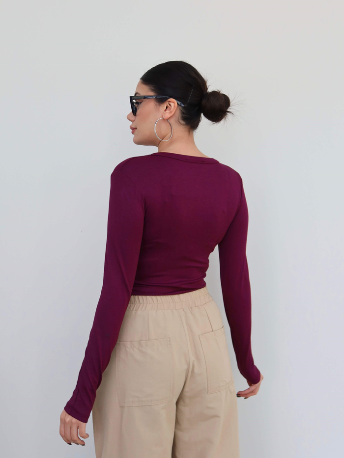 Çıtçıtlı Modal Bluz