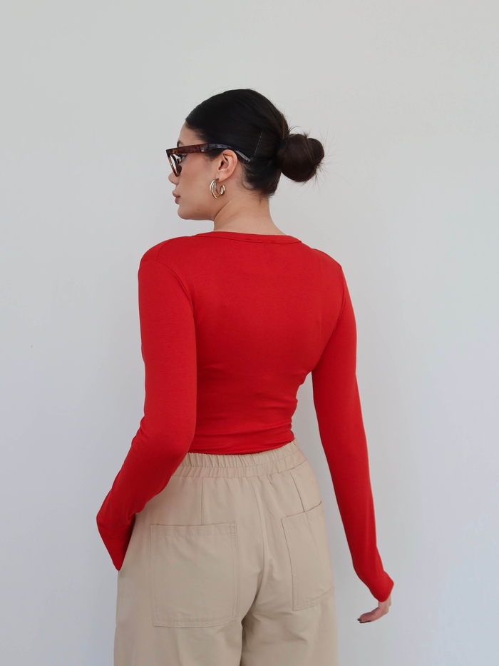 Çıtçıtlı Modal Bluz