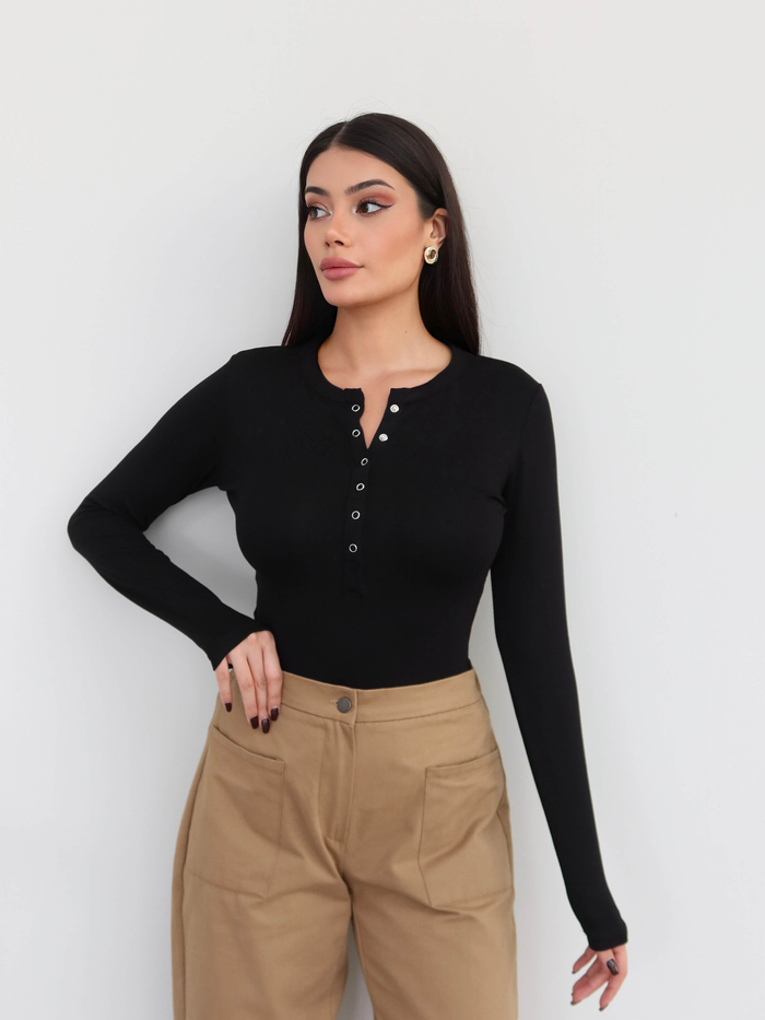 Çıtçıtlı Modal Bluz