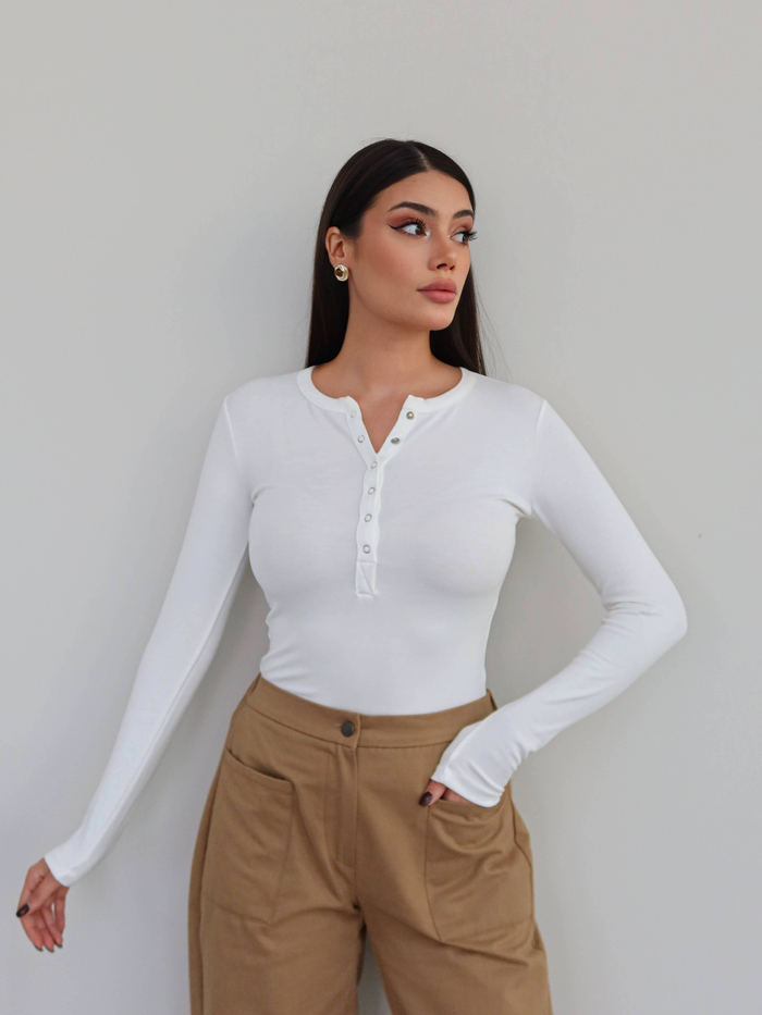 Çıtçıtlı Modal Bluz