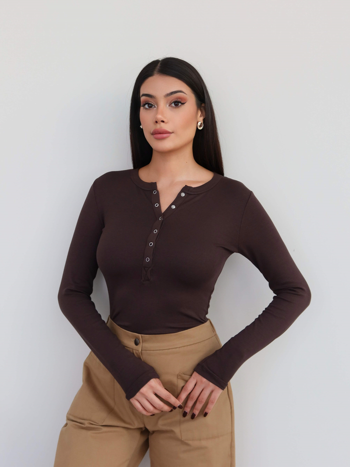 Çıtçıtlı Modal Bluz