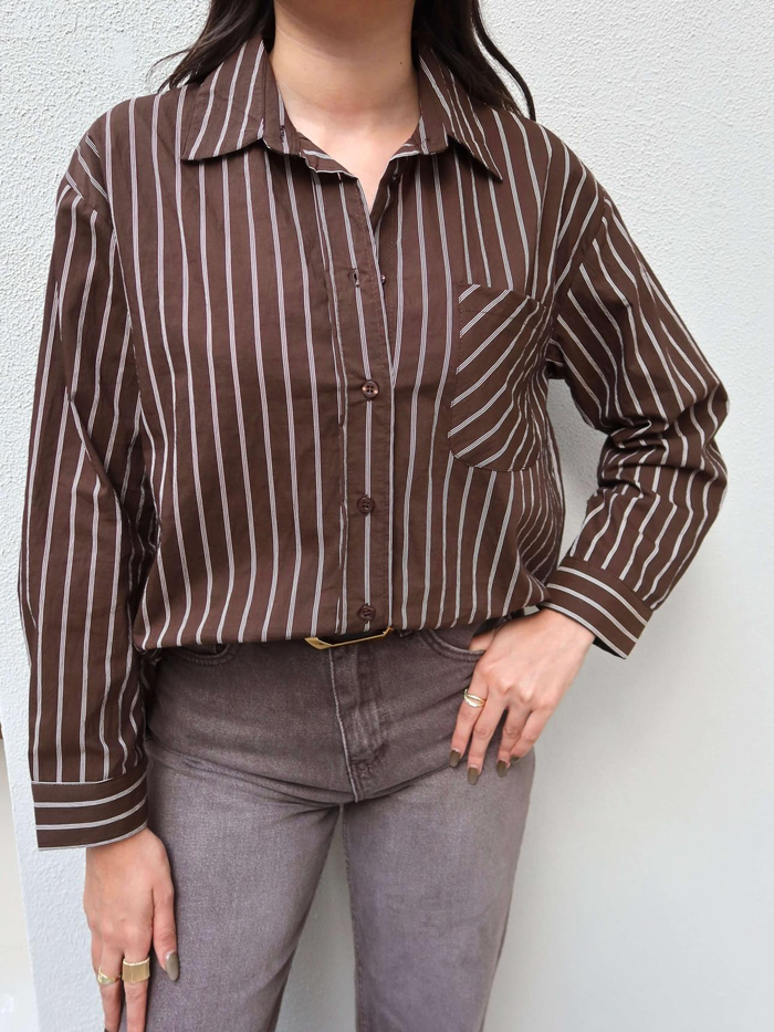 Çizgili Poplin Gömlek