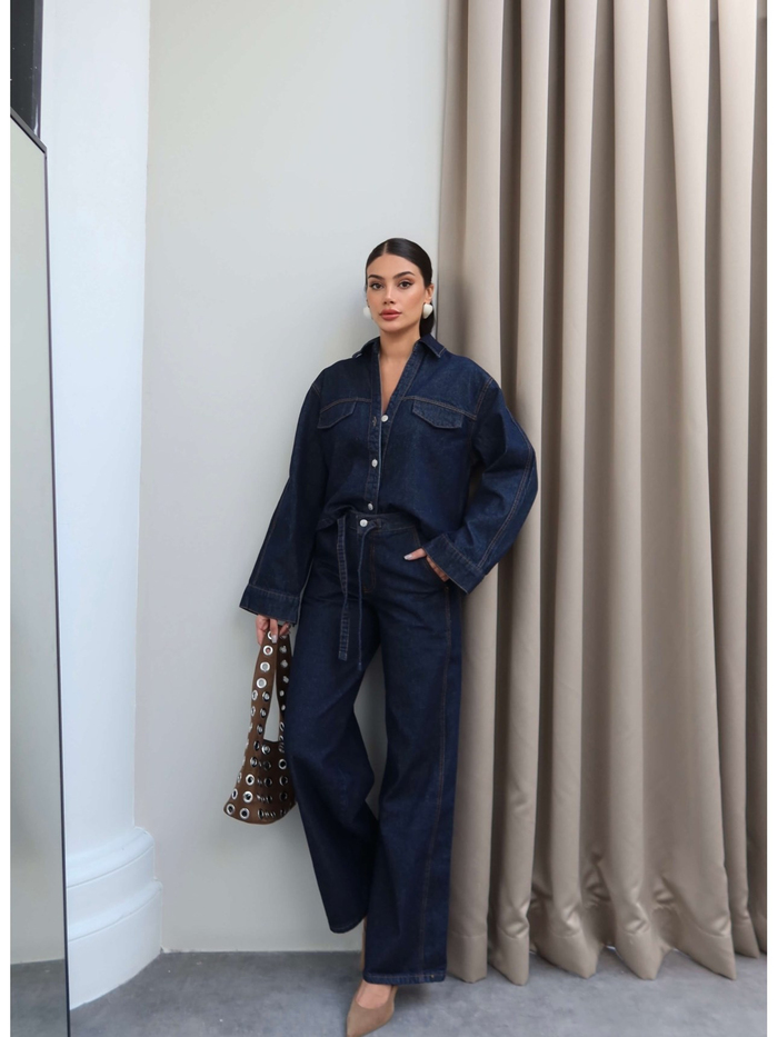 Crop Ceket Pantolon Takım