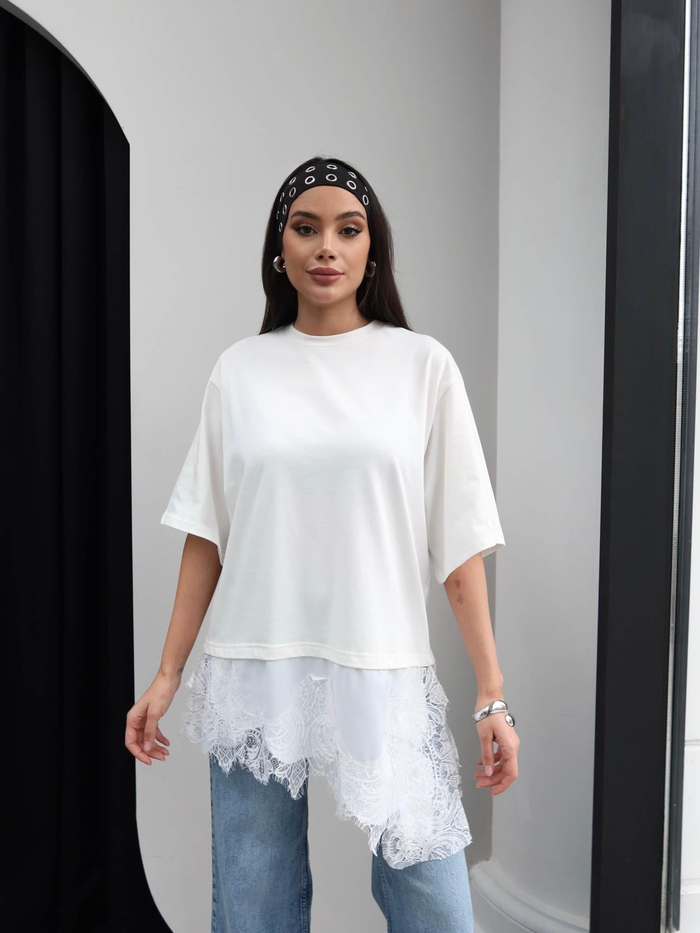 Dantel Detay Tshirt