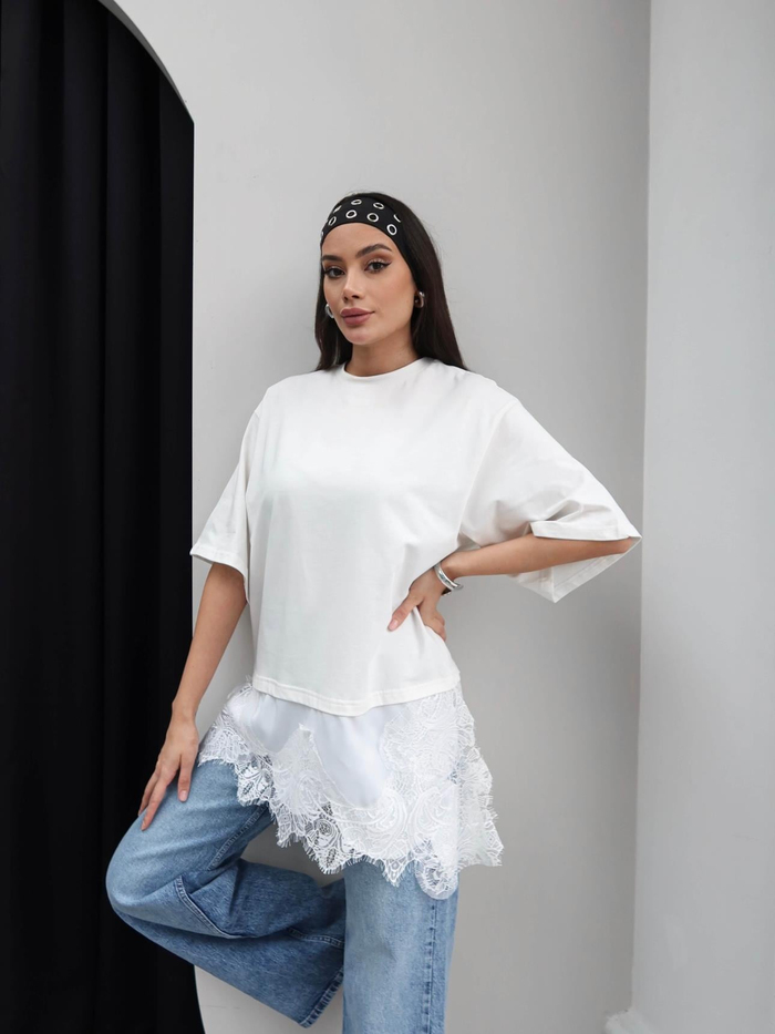 Dantel Detay Tshirt