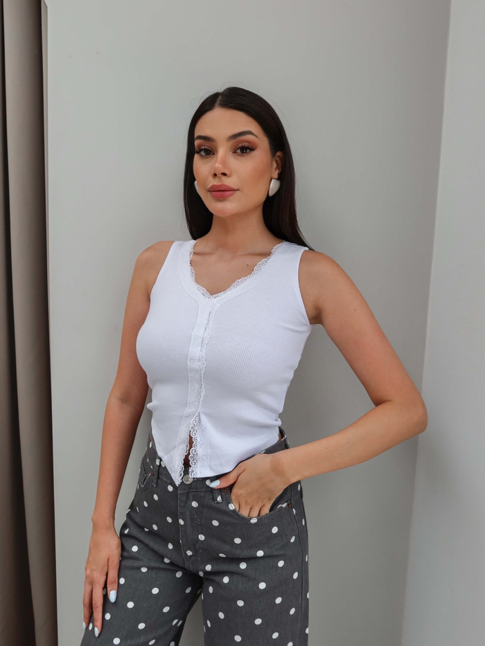 Dantel Detaylı Ribana Atlet