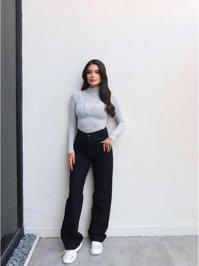 Dark Black Straight Orj Jean