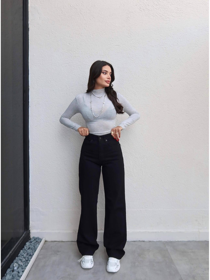 Dark Black Straight Orj Jean