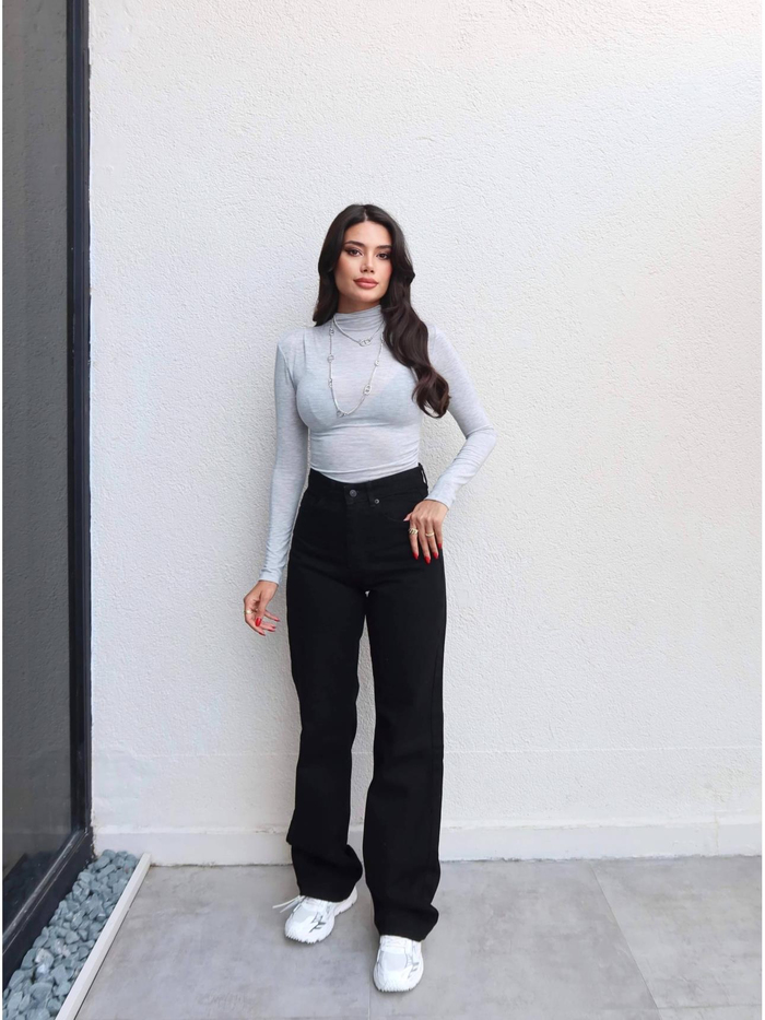 Dark Black Straight Orj Jean
