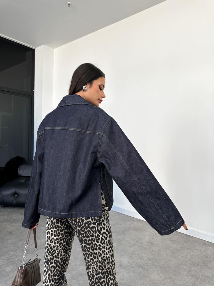 Darkblue Cepli Kot Ceket