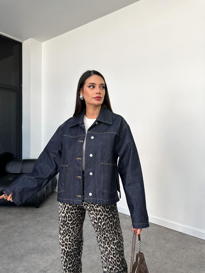 Darkblue Cepli Kot Ceket