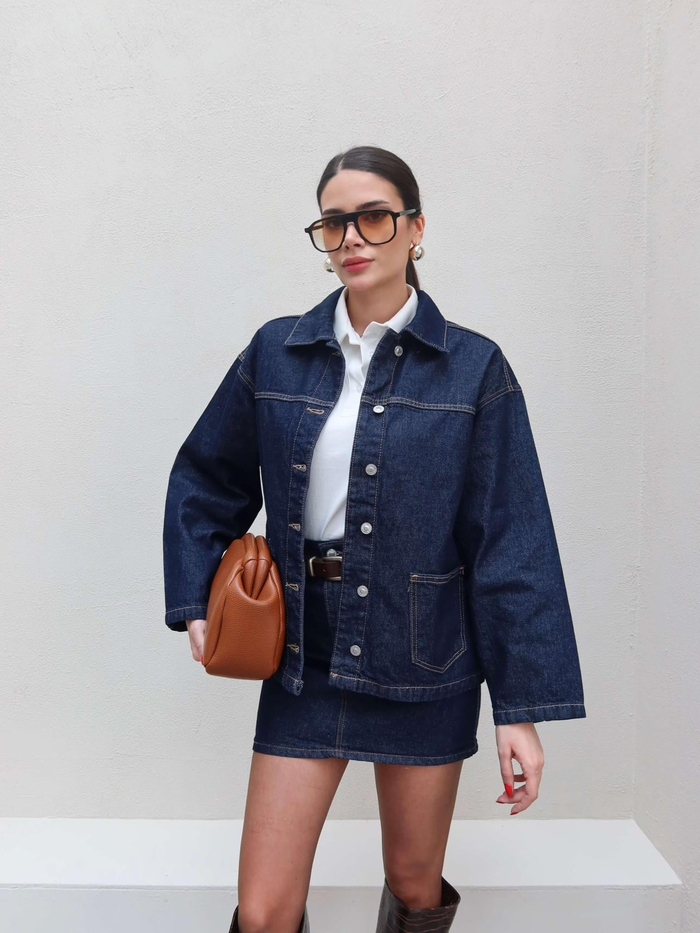 Darkblue Denim Ceket