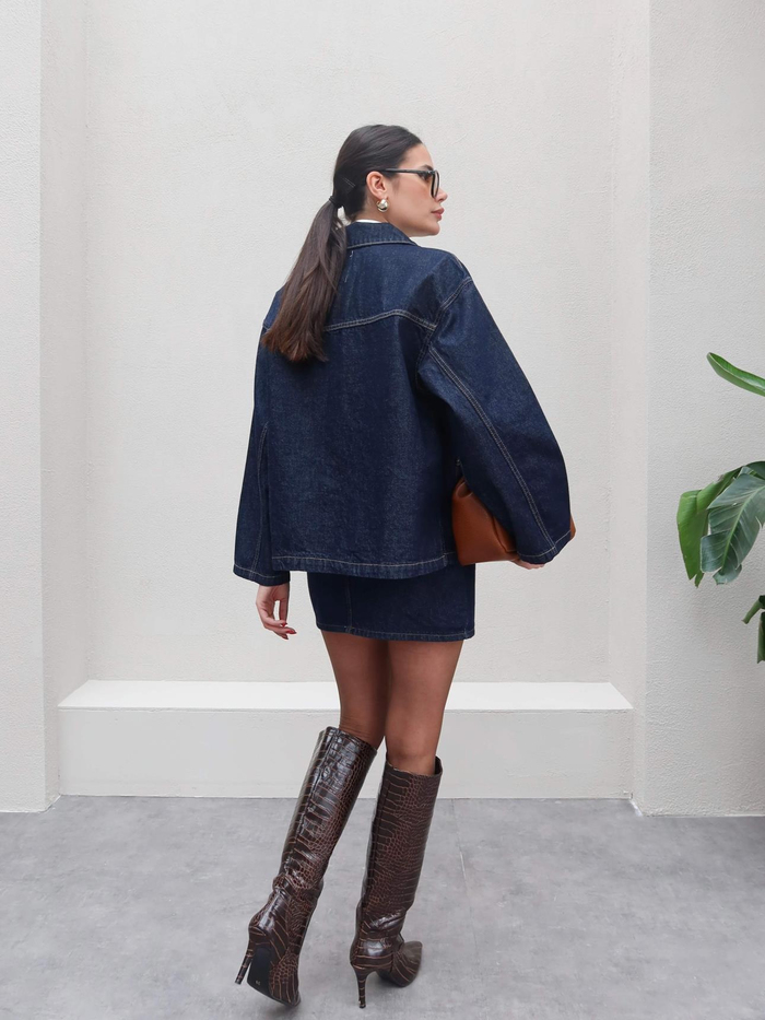 Darkblue Denim Ceket