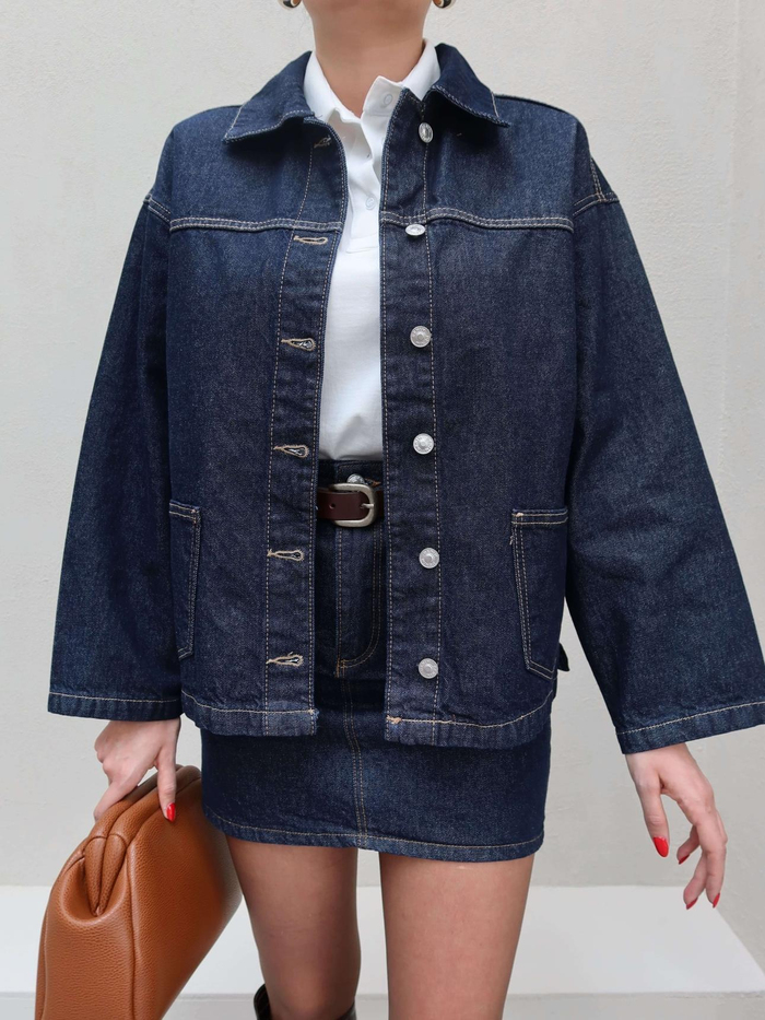 Darkblue Denim Ceket