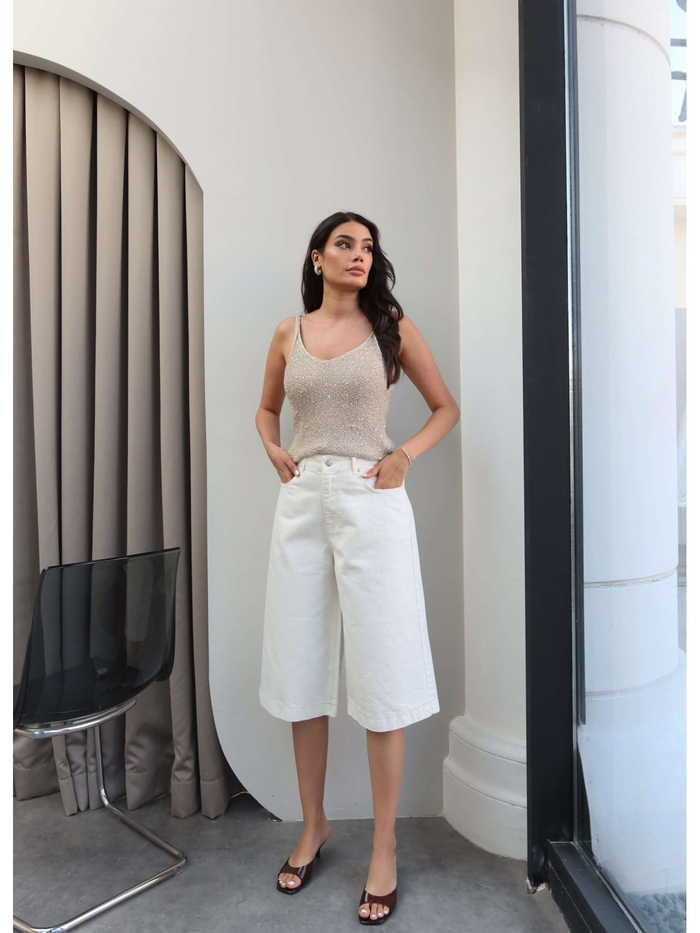 Denim Bermuda Şort