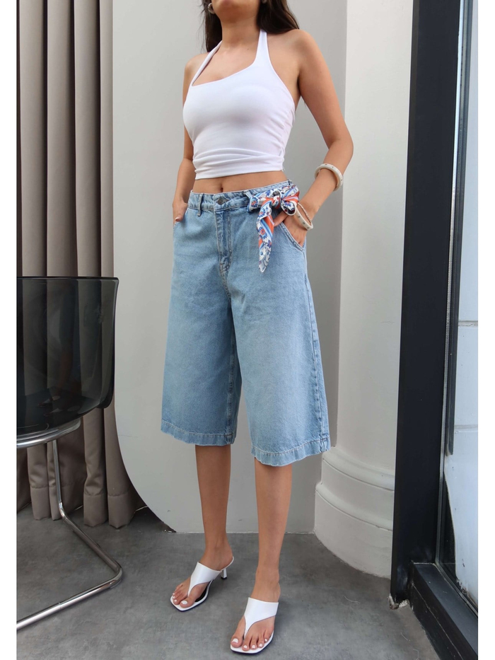Denim Bermuda Şort