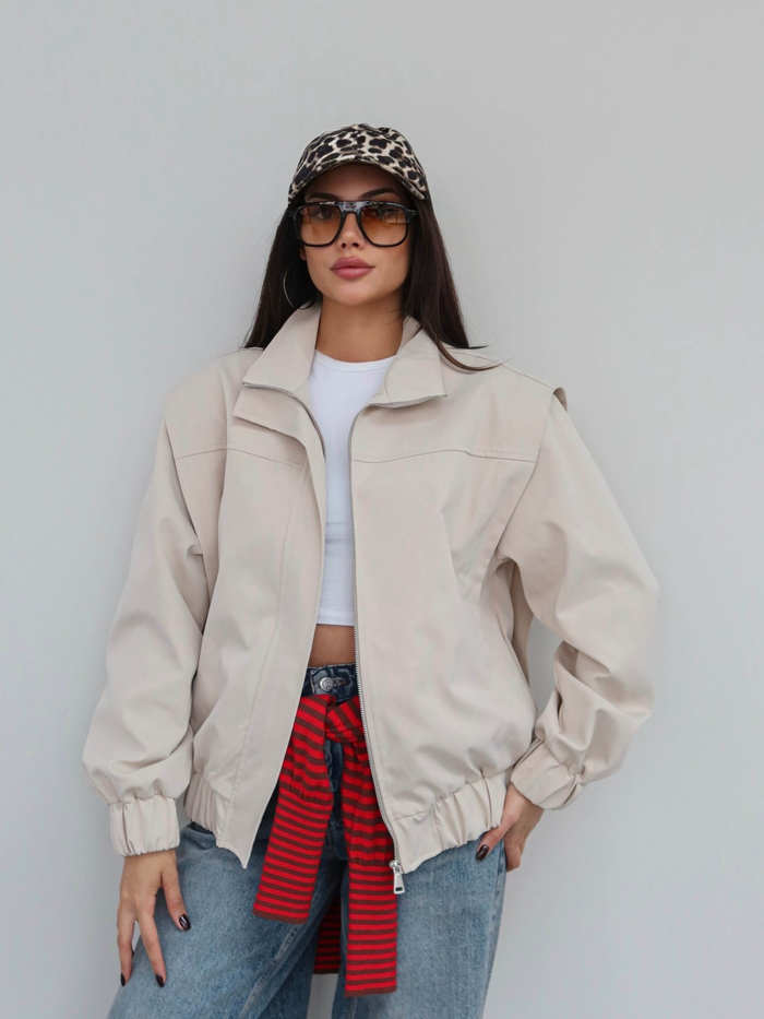 Dik Yaka Büzgü Detaylı Ceket E.H Collection