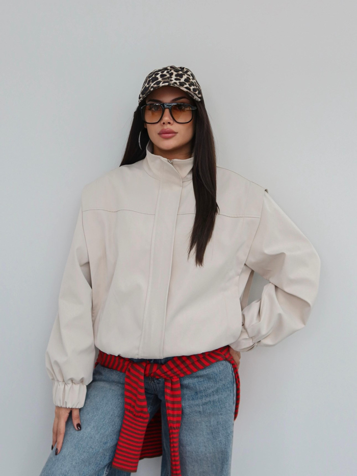 Dik Yaka Büzgü Detaylı Ceket E.H Collection