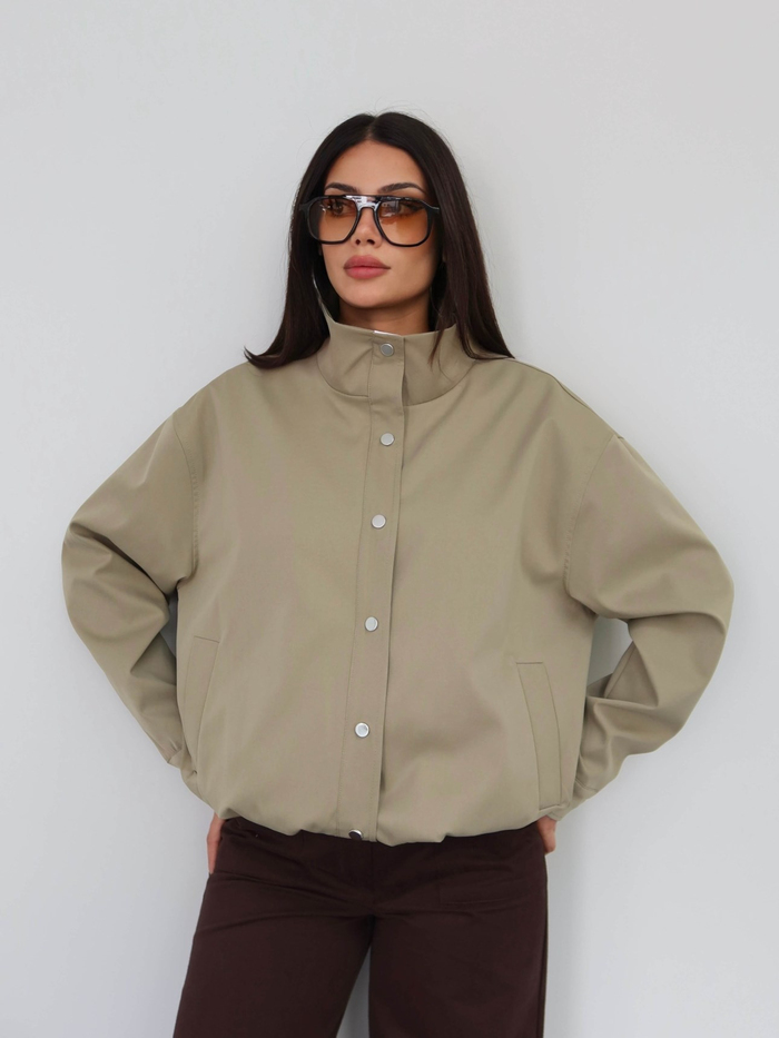 Dik Yaka Oversize Bomber Ceket E.H Collection