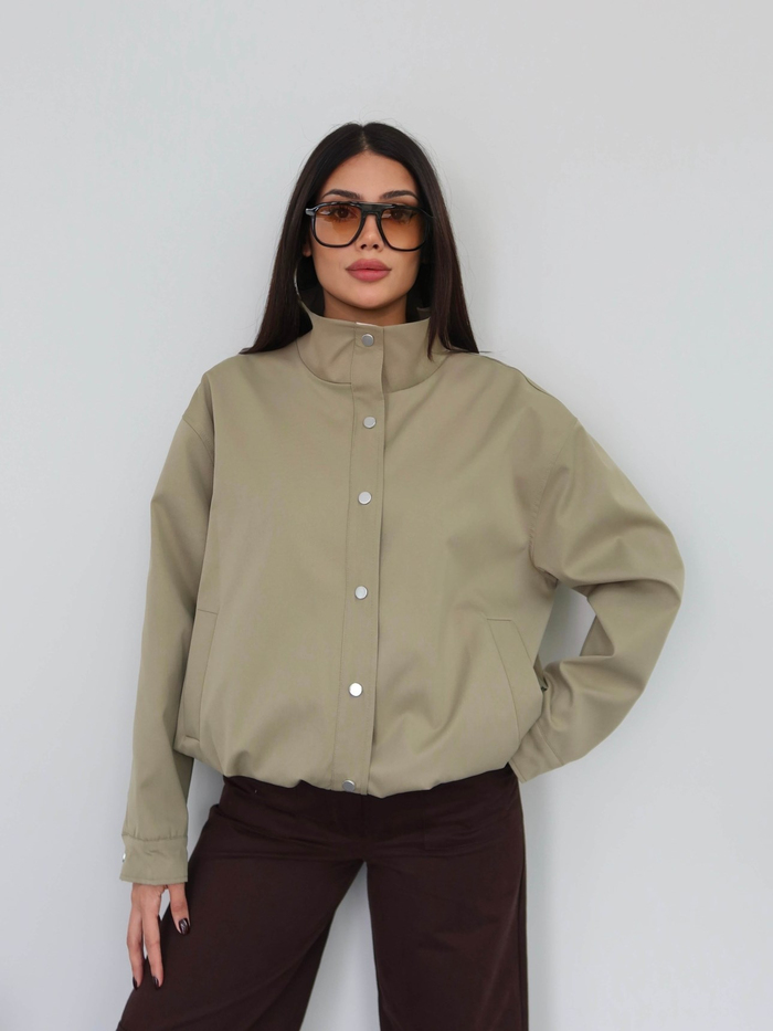 Dik Yaka Oversize Bomber Ceket E.H Collection
