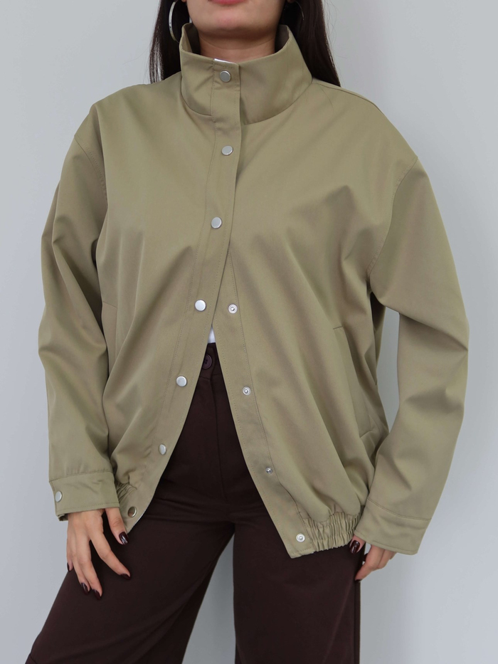 Dik Yaka Oversize Bomber Ceket E.H Collection