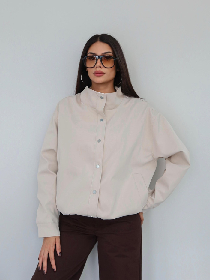 Dik Yaka Oversize Bomber Ceket E.H Collection