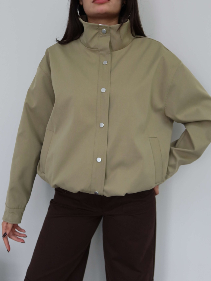 Dik Yaka Oversize Bomber Ceket E.H Collection