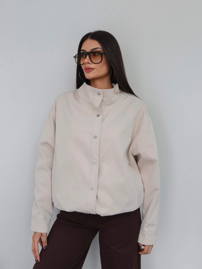 Dik Yaka Oversize Bomber Ceket E.H Collection