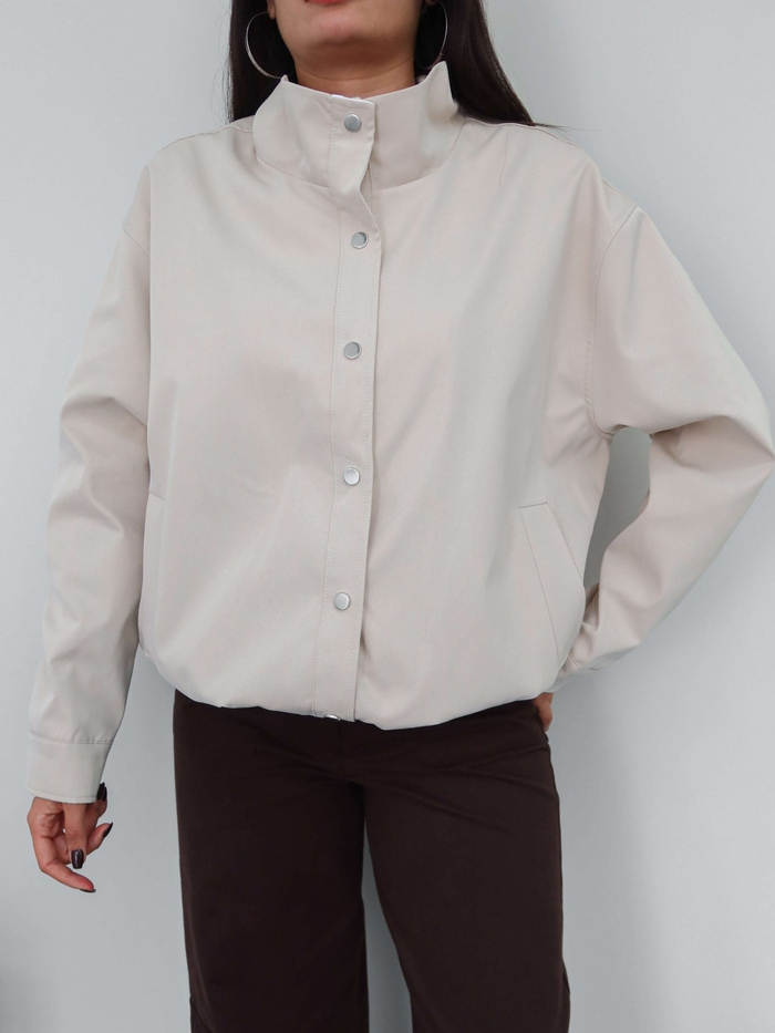 Dik Yaka Oversize Bomber Ceket E.H Collection