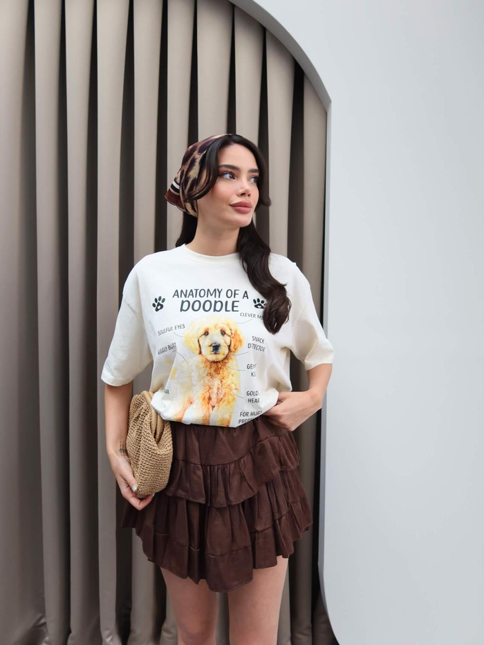 Dog Baskılı T-Shirt