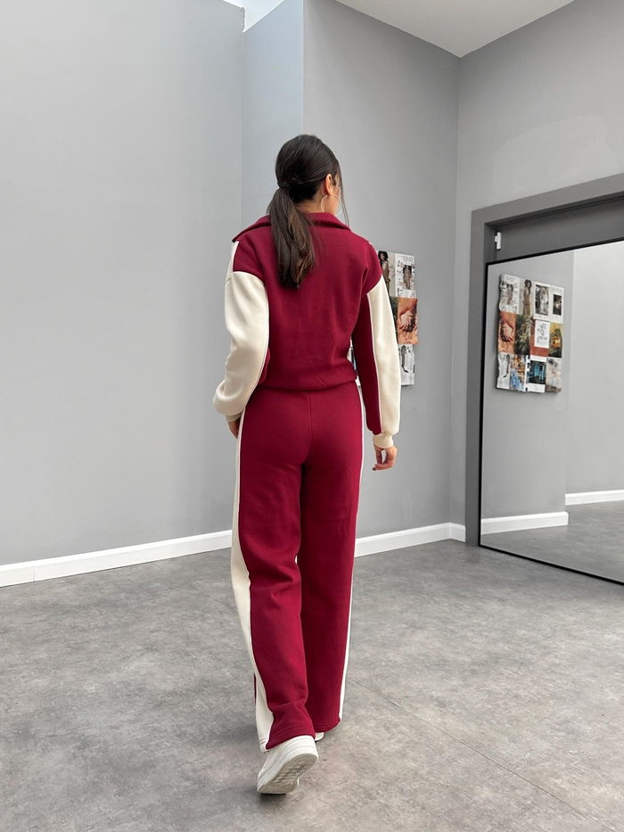 Double Color Biyeli Sweatshirt Takım