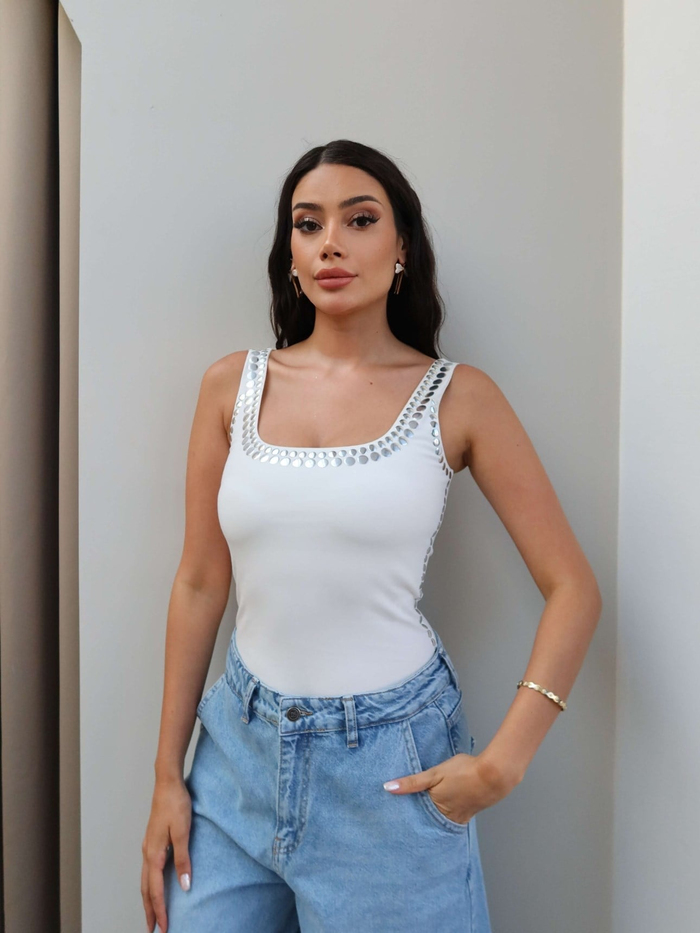 Drop Taşlı Bluz