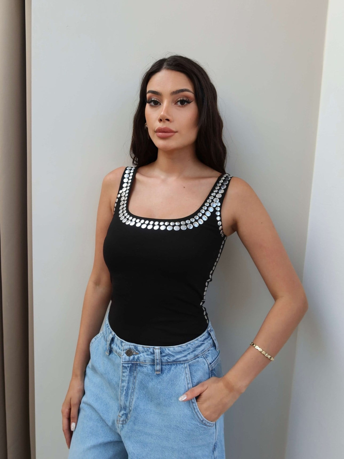 Drop Taşlı Bluz