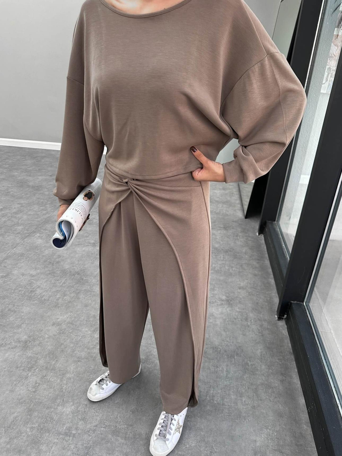 Düğüm Detaylı Modal Pantolon