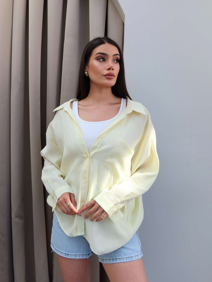 Düşük Omuz Oversize Gömlek