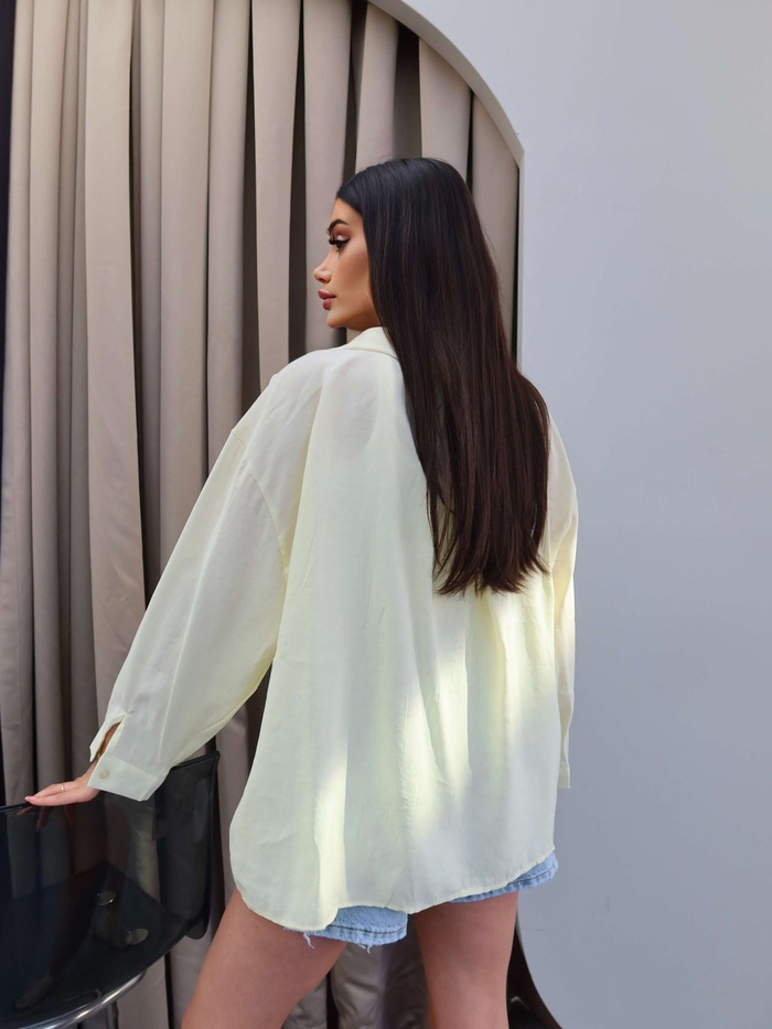 Düşük Omuz Oversize Gömlek