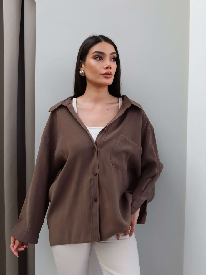 Düşük Omuz Oversize Gömlek
