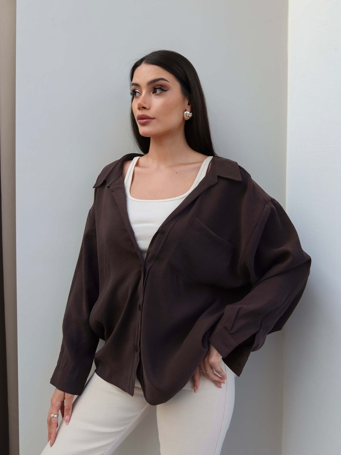 Düşük Omuz Oversize Gömlek